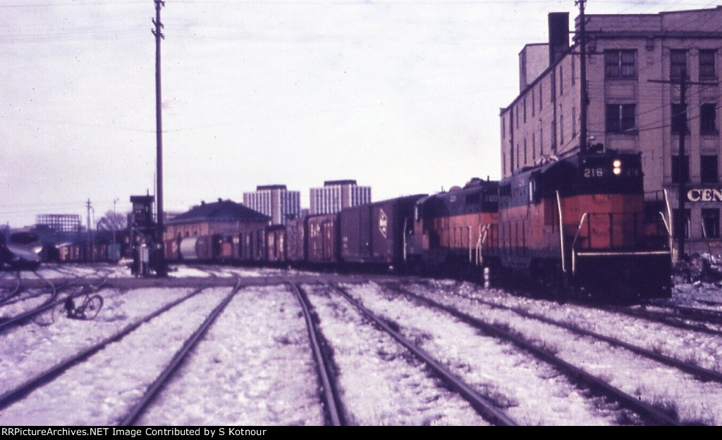 Milwaukee Road depot and yard - Madison WI 1970